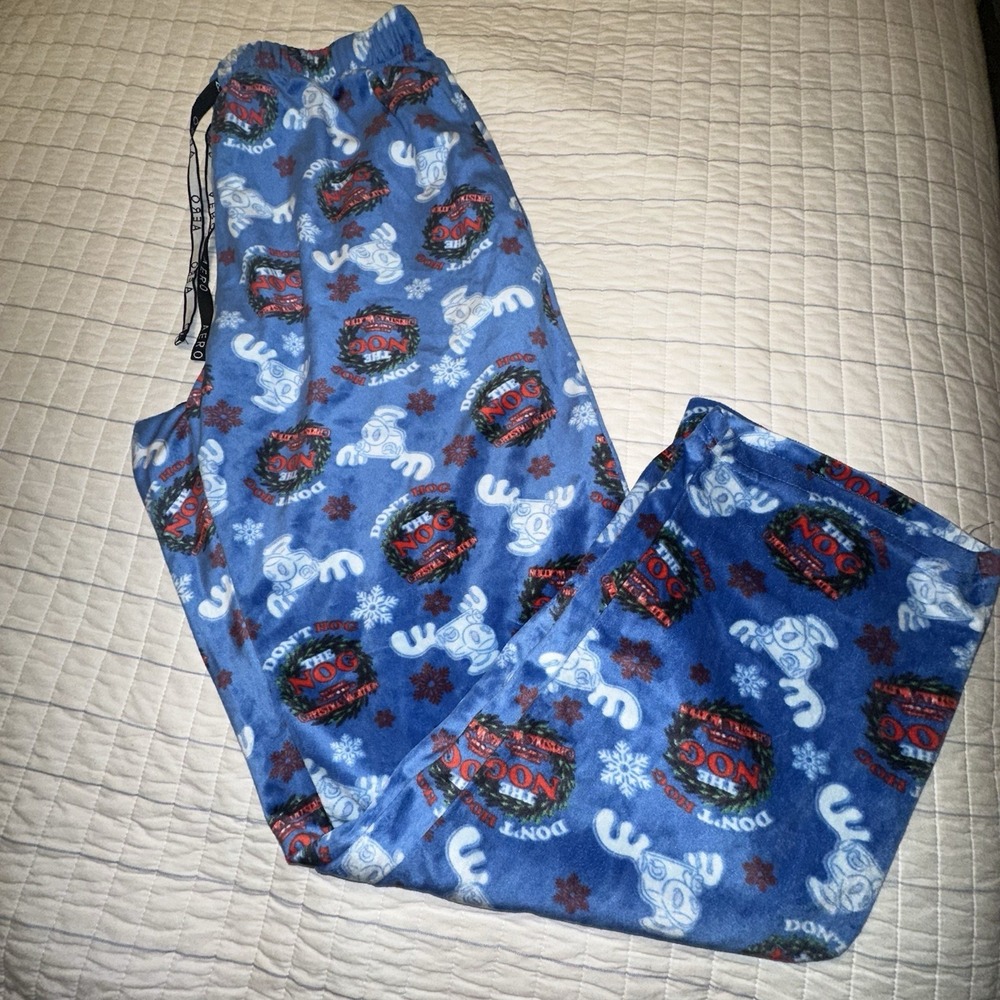 Christmas Vacation Lounge Pants National Lampoons "Don't Hog The Nog"Size Large